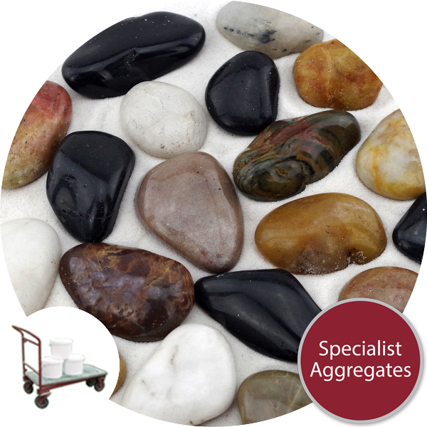 Chinese Pebbles - Polished Mixed Colour - Click & Collect